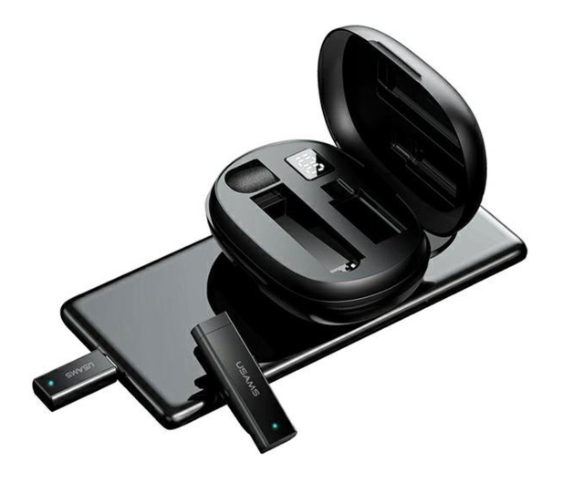USAMS Bezprzewodowy mikrofon krawatowy ENC 2.4G USB-C - 1351120 - zdjęcie 2